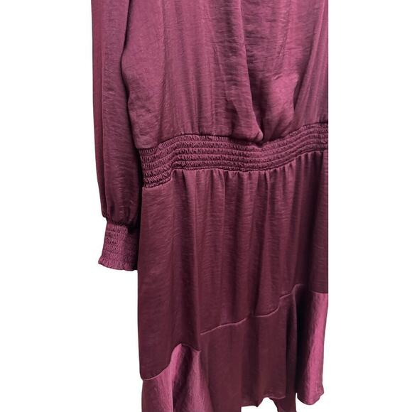 Sam Edelman Smocked Long Sleeve A-Line Mini Dress. - Picture 4 of 9